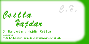 csilla hajdar business card