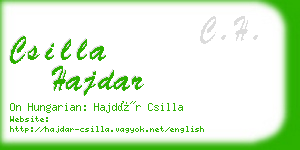 csilla hajdar business card